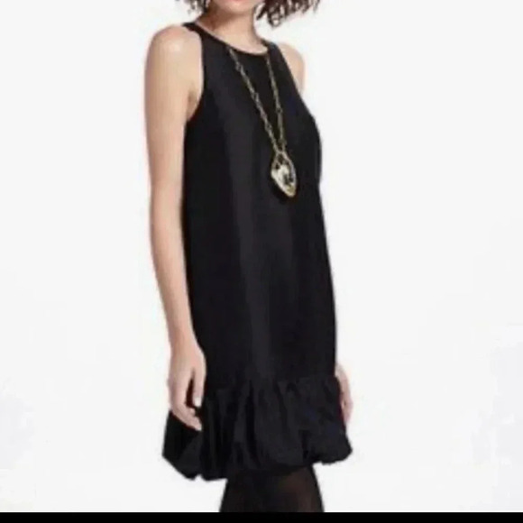 Anthropologie Leifsdottir Black Silk Blend Bubble Hem Cocktail/Shift Dress(4) - Picture 2 of 10